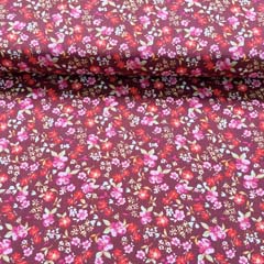 Viskosestoff Popelin Streubl�mchen, pink rosa rot weinrot