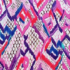 Jerseystoff Rauten Ethnomuster, lila rosa wei�