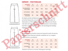 Papierschnittmuster FRAU JANE Jogginghose Schnittreif