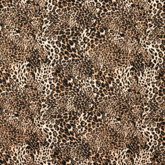 Sweatstoff Leopardenmuster, schwarz caramel braun