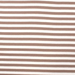 Jerseystoff Streifen 1 cm garngef�rbt, mattes braun wei�