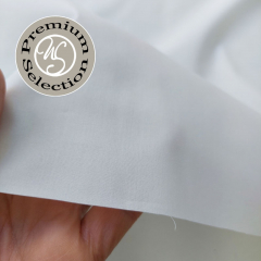 Silky Cotton Baumwollstoff Blusenstoff Hemdenstoff uni, wei� - Made in Italy