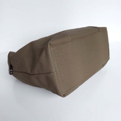 Shopper Damen Handtasche Canvas Look - cognac braun khakigr�n