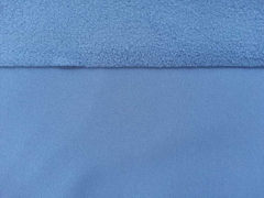 Softshell Stoff Jackenstoff Fleeceabseite uni, jeansblau
