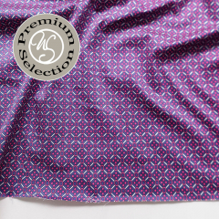 RESTST�CK 36 cm Silky Cotton Baumwollsatin grafisches Muster- Luce di Orchidea - Made in Italy