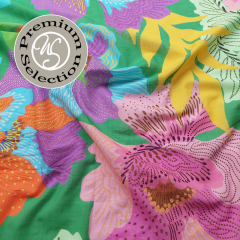 Baumwollstoff Blumen "Petali Selvaggi" - Made in Italy