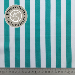 Baumwollstoff Streifen Linea Reale - Imperial Teal (dunkelmint) - Made in Italy (Deadstock)