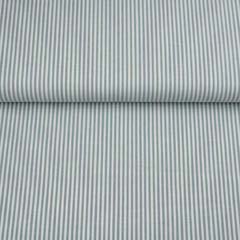 Baumwollstoff Streifen 3 mm garngef�rbt, altmint weiss