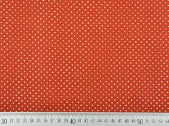Baumwollstoff kleine Punkte Petite Dots, wei� terracotta