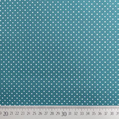 Baumwollstoff kleine Punkte beschichtet Petite Dots, wei� petrol