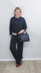 Hosenstoff 2-Way Stretch Wool Touch, mittelgrau meliert