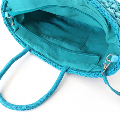 Korbtasche Strohtasche, t�rkis
