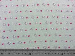 RESTST�CK 175 cm Jersey Herzen Briefumschl�ge Love Letters, hellgr�n