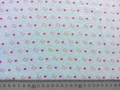 Jerseystoff Herzen Briefumschl�ge Love Letters, hellblau