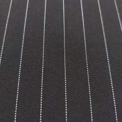 RESTST�CK 125 cm Webware mit Stretch Nadelstreifen Hosenstoff, schwarz wei�