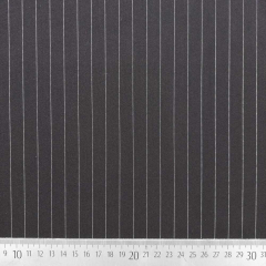 RESTST�CK 125 cm Webware mit Stretch Nadelstreifen Hosenstoff, schwarz wei�