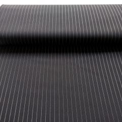 RESTST�CK 125 cm Webware mit Stretch Nadelstreifen Hosenstoff, schwarz wei�