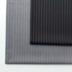 RESTST�CK 125 cm Webware mit Stretch Nadelstreifen Hosenstoff, schwarz wei�