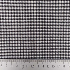 RESTST�CK 112 cm Hosenstretchstoff Bengalin Pepita Muster Hahnentritt, schwarz wei�