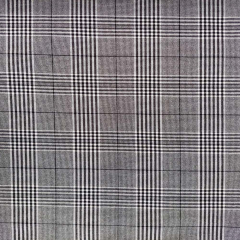 RESTST�CK 150 cm Hosenstretchstoff Bengalin Glencheckmuster, schwarz wei�