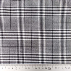 RESTST�CK 150 cm Hosenstretchstoff Bengalin Glencheckmuster, schwarz wei�