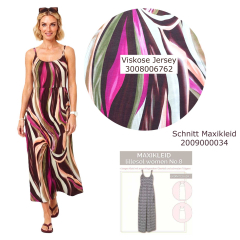Viskose Jerseystoff abstraktes Muster, bordeaux armygr�n beere