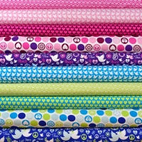 EINZELST�CK 1,96 m Jersey Friedenstauben Lycklig Design, wei� rosa