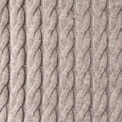 RESTST�CK 55 cm Strickstoff Zopfmuster klassischer Stil, taupe