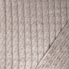 RESTST�CK 55 cm Strickstoff Zopfmuster klassischer Stil, taupe