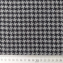 Woll-Tweed Stoff Hahnentrittmuster Deadstock Designerstoff - grau schwarz - Made in Italy