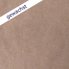 Canvas Stoff gewachst wasserabweisend uni Meterware, camelbraun
