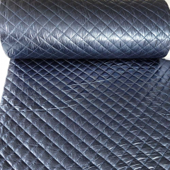 RESTST�CK 50 cm Steppstoff Doubleface Lederimitat Fellimitat, dunkelblau metallic