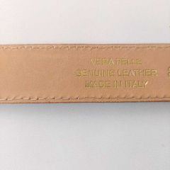 Wildlederg�rtel uni Gr. 90 (109 cm) goldene Schnalle - camel - Made in Italy