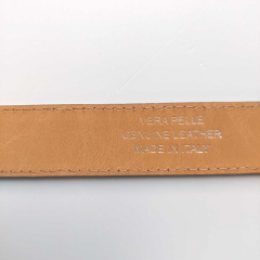 Wildlederg�rtel kleines Leopardenmuster Gr. 100 -silberne Schnalle - beige schwarz -Made in Italy