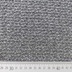 Italienischer Wollstoff mit Texture Deadstock Designerstoff -grau - Made in Italy