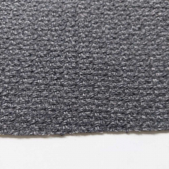 Italienischer Wollstoff mit Texture Deadstock Designerstoff -grau - Made in Italy