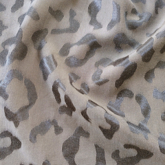 RESTST�CK 37 cm Viskosestoff Jacquard Leopardenmuster, mattes dunkelbraun
