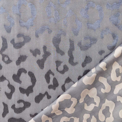 RESTST�CK 37 cm Viskosestoff Jacquard Leopardenmuster, mattes dunkelbraun