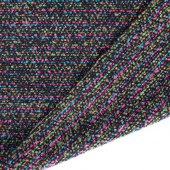 Bouclestoff Streifen Deadstock Designerstoff -pink hellgr�n schwarz - Made in Italy