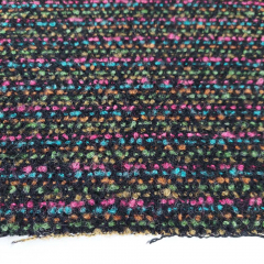 Bouclestoff Streifen Deadstock Designerstoff -pink hellgr�n schwarz - Made in Italy