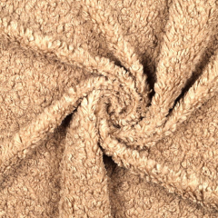 Teddy Boucle Stoff Schafsl�ckchen dick weich, camel