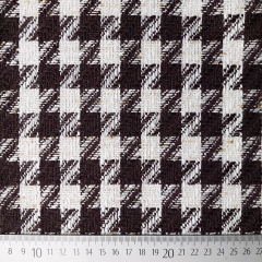 RESTST�CK 50 cm Boucle Stoff Hahnentritt Lurex, braun cremewei�