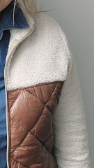 Teddyfleece Stoff Teddyfell Lammfellimitat flauschig weich elastisch, dunkelblau