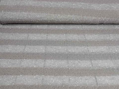RESTST�CK 125 cm Strickstoff Blockstreifen leicht transparent, taupe