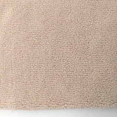 Teddyfleece Teddystoff Schaffell Optik weich dick uni - hellbeige