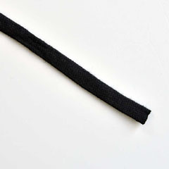 Flache Kordel Hoodiekordel Kapuzenband 15 mm, schwarz