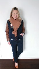 Schal Halstuch flauschig weich, cognac braun