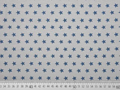 Jersey Sterne, jeansblau auf grau