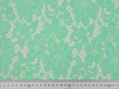 elastische Spitze Blumen Meterware-hellgr�n (mint)