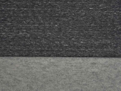 Sweatstoff flauschige R�ckseite Melange, schwarz grau